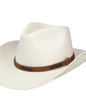 Palo Grande Toyo Western Hat by - cream white - Size: L (58-59 cm) - Stetson - FashionsVida