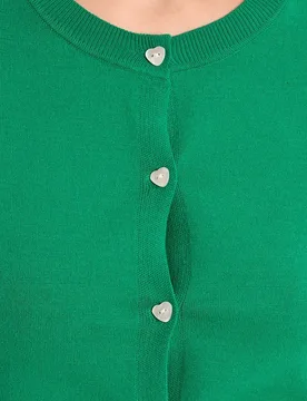 Cárdigan de mujer de manga larga detalle corazones - Molly Bracken - FashionsVida