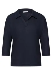 LTD QR knit look polo shirt female