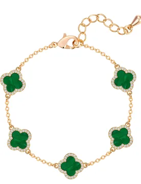 Womens Modeschmuckarmband - Gold Brass - One Size - Lulu & Jane - FashionsVida