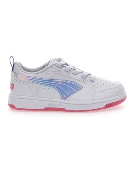 Sneakers Bianche e Rosa Con Fascia Laterale Rebound V6 Lo Deep Ac Ps 33 - Puma - FashionsVida