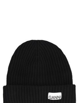 Ganni Ribbed Knit Beanie