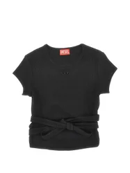 T-shirt con cintura donna nero