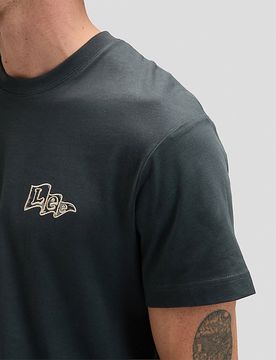 Regular Flag Tee Washed Black Größe M male