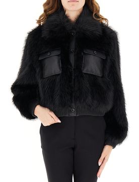Bomber finta pelliccia NERO 40