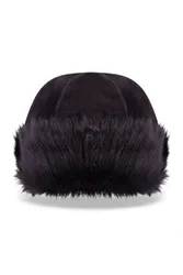 Unisex Sheepskin Leather Toscana Beanie Hat - - Size: L