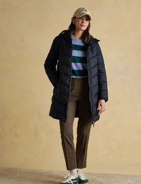 Hooded Puffer Coat Navy female - Joules - FashionsVida