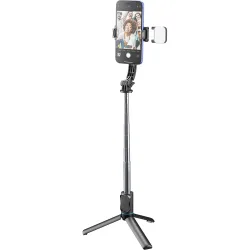 Trípode Bluetooth para selfies Cellularline Sparkle - Universal con luz LED y mando a distancia