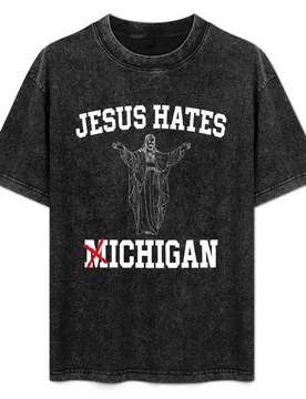 Jesus Hate Michigab T-Shirt Basic Short Sleeve Cotton Blend T-Shirt - Aliexpress - FashionsVida