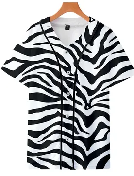 LCFA Baseball Shirt Women Unisex New Short Leopard 3D Baseball T Shirt Print Zebra Stripe Streetwear Oversized Habiliment Female - Aliexpress - FashionsVida