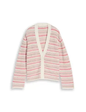 Knit structured stripe cardiga female - XXL - FashionsVida