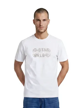 T-shirt à Manches Courtes D30689-e385 White L - G-Star - FashionsVida