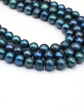 Quality Natural Freshwater Pearl Beads Blue Green Round Loose Pearls For DIY Charm Bracelet Necklace Jewelry Accessories Making - Aliexpress - FashionsVida