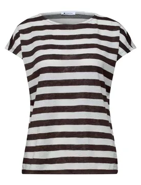 Dropped Shoulder Shirt mit Streifen und Glitzer female