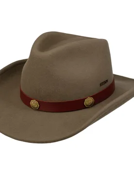 Tamalo Western Wool Hat by - dark beige - Size: L (58-59 cm) - Stetson - FashionsVida
