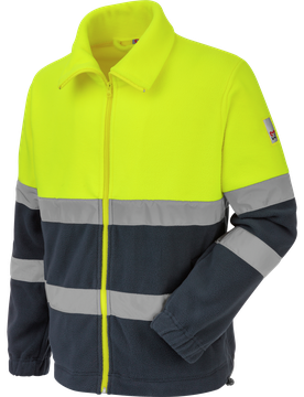 Polaire de travail haute-visibilité LUMEN jaune/marine Jaune S