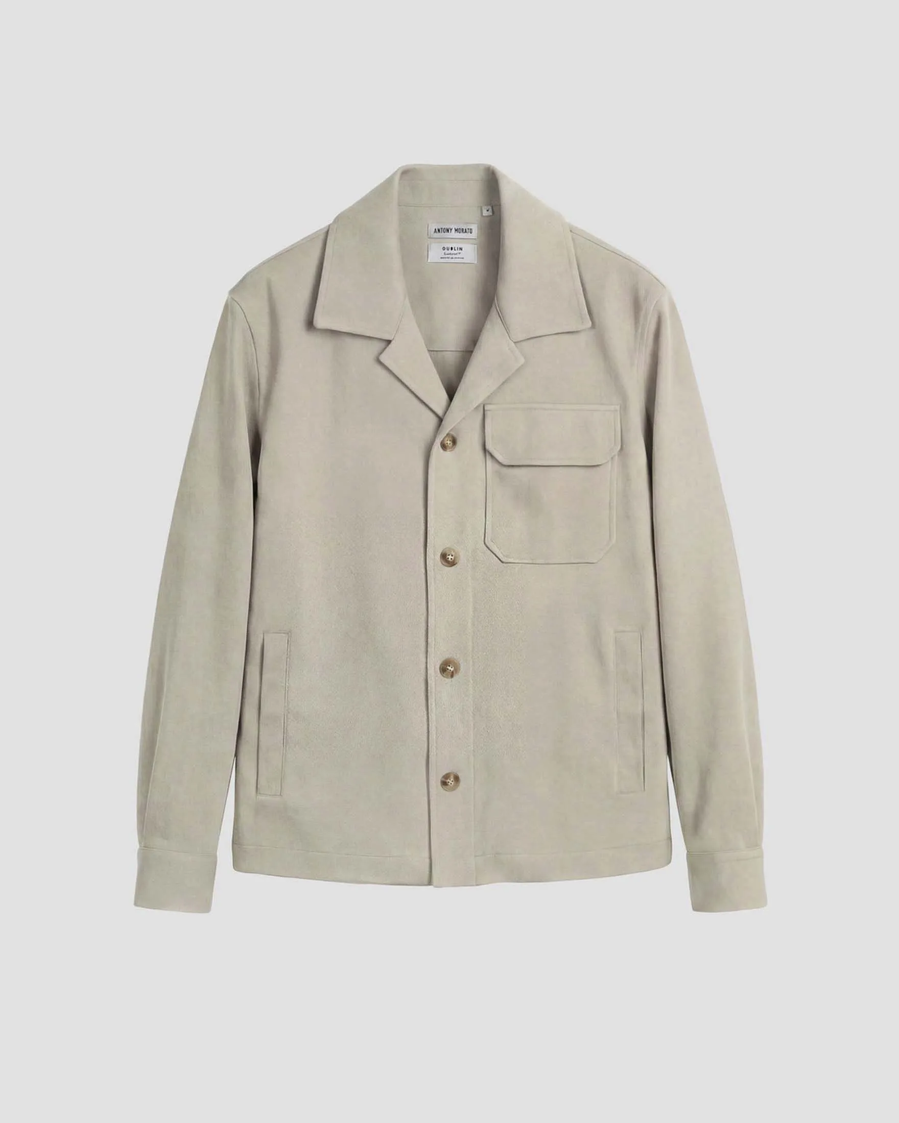Sovracamicia sabbia in misto cotone con taschino - Antony Morato - FashionsVida