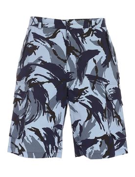 Pantaloncini cargo con stampa mimetica Tropic
