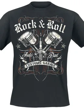 Rockabilly T-Shirt - S bis 5XL - für Männer - Größe M - schwarz - Männer - male - RnR Custom Garage - FashionsVida
