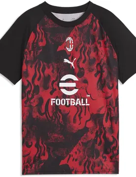 T-shirt Manches Courtes Junior Avant-match Ac Milan 25/26 For All Time Red / Black 13-14 Années Garçon,Fille