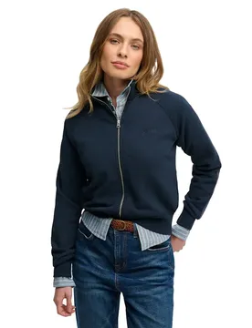 Felpa Con Zip Essential Logo Track Eclipse Navy L