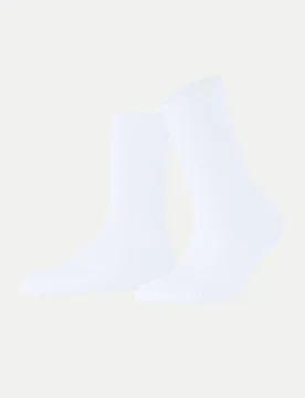 Stricksocken Cotton Rib Weiß 39-42 - Falke - FashionsVida