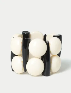 Black and White Shape Detail Wristwear Black Mix female - M&S - FashionsVida