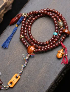 Natural reddish-brown old-seed star-moon bodhi seed prayer beads with purple-gold rat-running-circle and backflow patterns - Aliexpress - FashionsVida