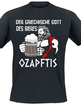T-Shirt - Ozapftiz - M bis 3XL - für Männer - Größe 3XL - schwarz - Männer - male - Alkohol & Party - FashionsVida