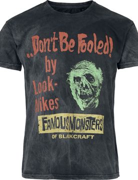 Gothic T-Shirt - Famous Monsters - S bis 3XL - für Männer - Größe XL - grau - Männer - male