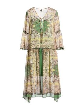 Midi-Kleid Damen Gelb L Damen