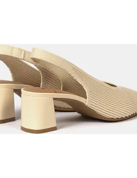 Zapatos de salón new paris de mujer en tejido reciclado y avena - Miss Elastic - FashionsVida