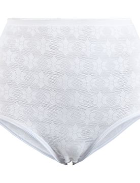 Sicherheits-Damenslip "Sternblume" weiss L
