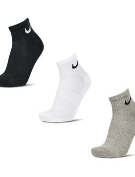 Everyday Cushioned Ankle 3 Pack Unisex Socken - Weiß - Größe 38 - 42 White 38 - 42