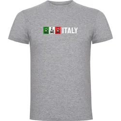 Maglietta A Maniche Corte Italy Heather Grey