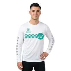 Maglietta A Maniche Lunghe Checker White