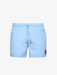 Dominica Swim Shorts with Logo Label Blue male