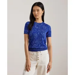 Jersey de mujer de manga corta estampado