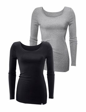 BENCH Camiseta gris / negro