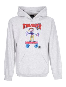 Felpa Cappuccio Uomo Kid Cover Hoodie Ash