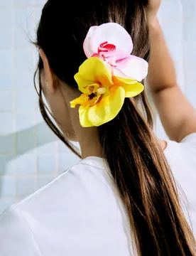 Lot De Pinces Fleur Jaune - Bershka - FashionsVida