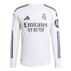 Offizielles Langarm-Heimtrikot Real Madrid 2025/26 - Blanc - male - Size: M