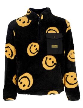 Orsetto Uomo All Over Print Jacket X Smiley Black