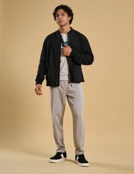 Pantaloni tapered fit - grigio chiaro
