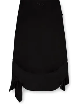 Falda midi asimétrica con detalle anudado - Diesel - FashionsVida