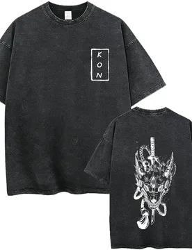Anime Chainsaw Man Vintage Washed T-shirt Funny Hayakawa Aki Fox Devil Kon Graphic T Shirts Men Manga Retro Oversized T-shirts - Aliexpress - FashionsVida