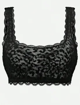 Pieza Sujetador romántico y sexy de encaje negro para mujer - Shein - FashionsVida