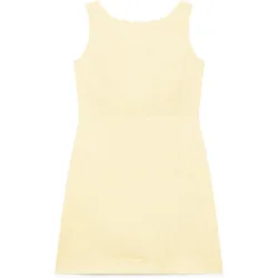 Vestido corto sin mangas en lino 100%