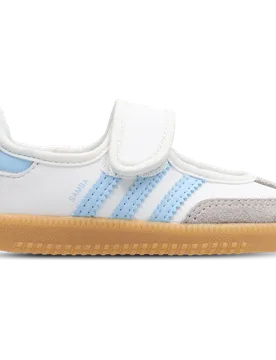 Samba Samba Jane Baby Shoes - White - Size 7.5K - Leather - White - Size: 7.5K - Adidas - FashionsVida