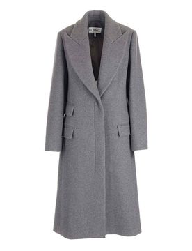 Lana e cashmere lungo cappotto